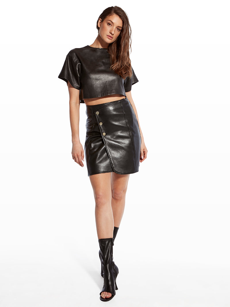 ALLISON RECYCLED LEATHER SKIRT