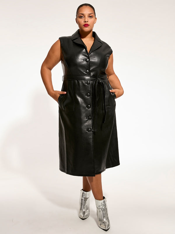 CURVE LOLA RECYCLED LEATHER DRESS