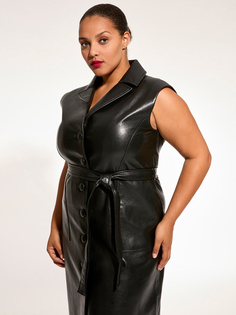 CURVE LOLA RECYCLED LEATHER DRESS